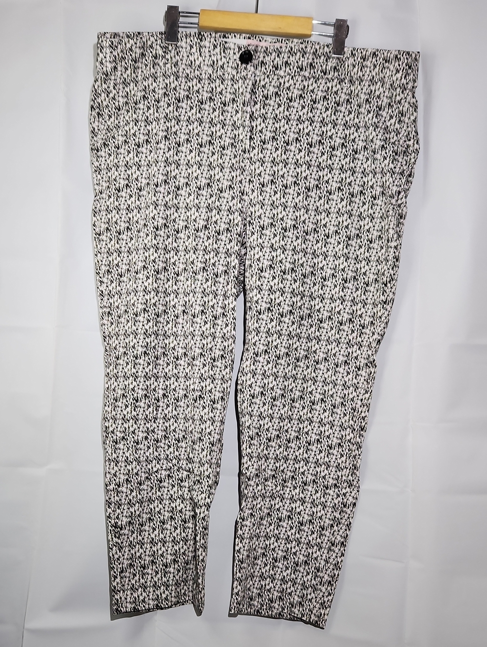 In Every Story... Women's Straight Leg Patterned Pants - Black & White, Size 24